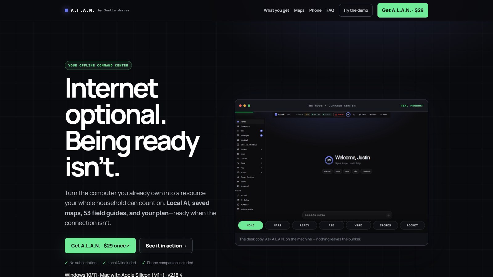 A.L.A.N. homepage