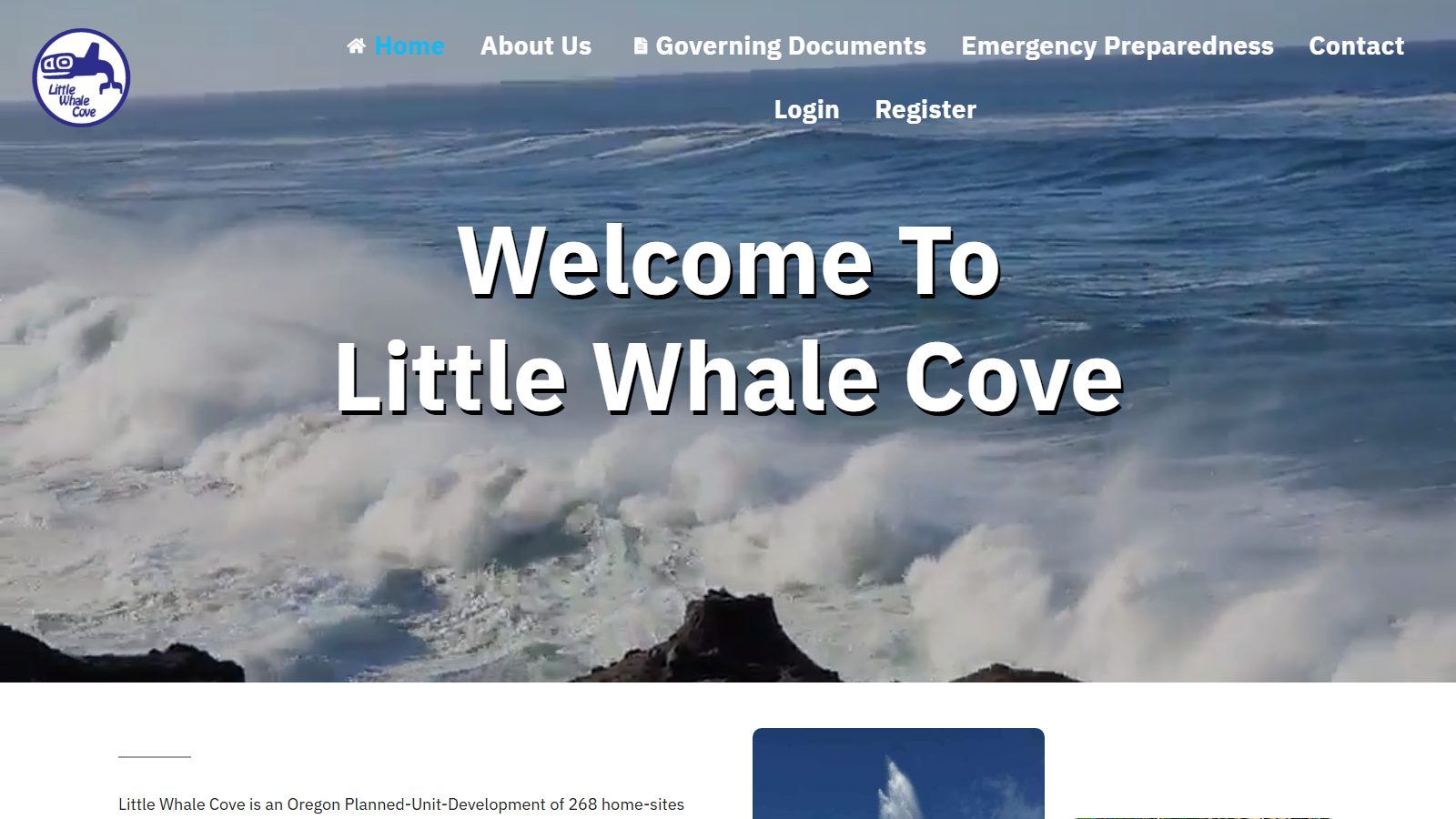 Little Whale Cove homepage